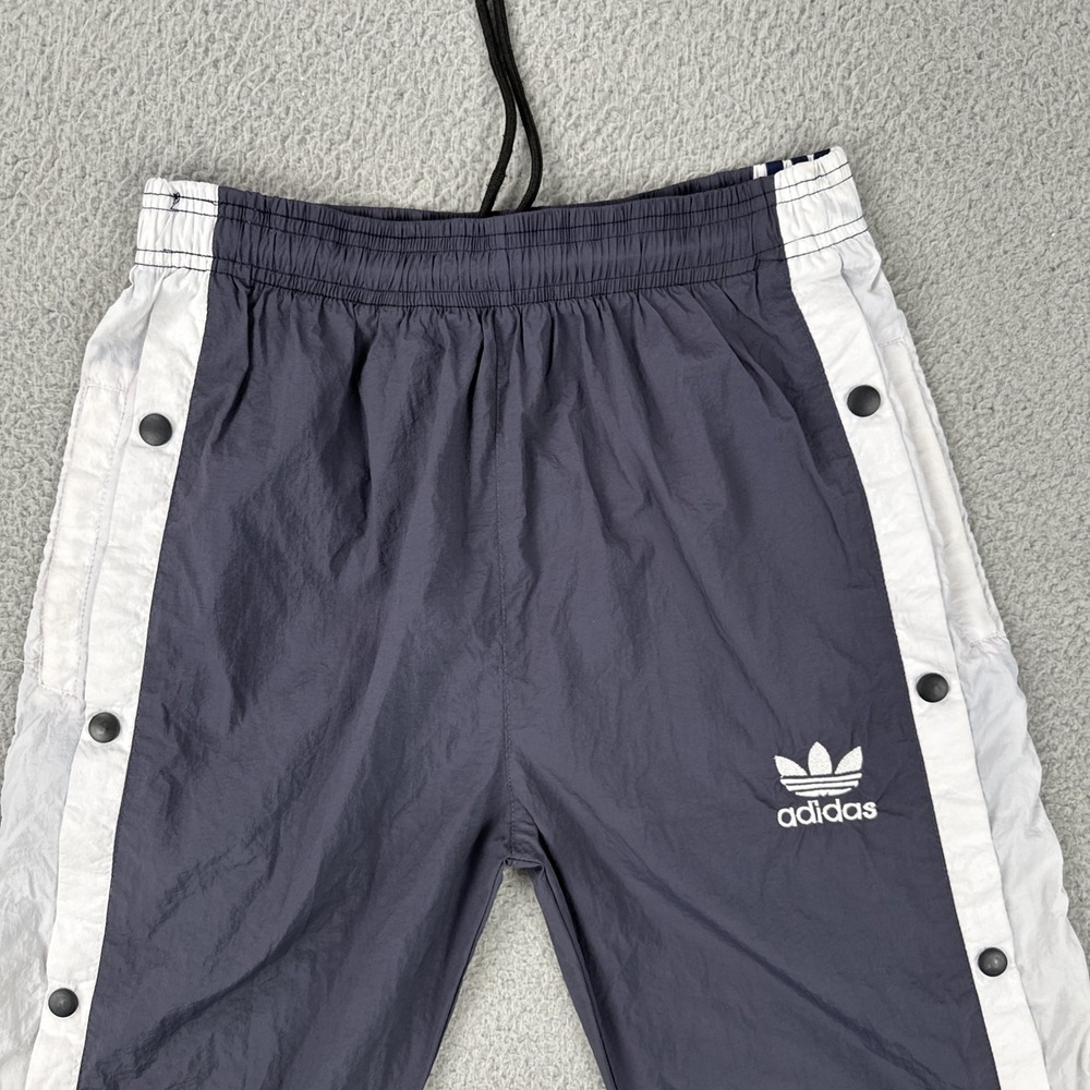 VTG Adidas Tear Away Windbreaker Track Pants Men Large Side Snap Premium Fit Y2K - Picture 10 of 16